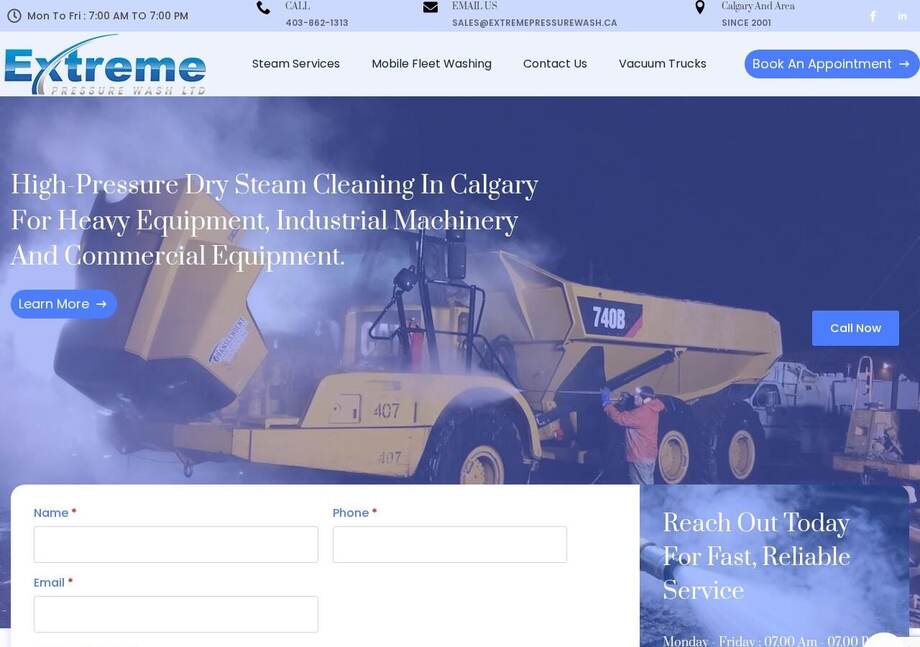 Extreme Pressure Wash website designed by Ravalak Web Solutions
