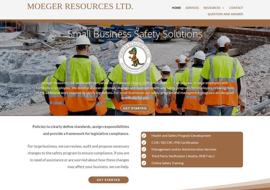 Moeger Safety Planning and Investigations website designed by Ravalak Web Solutions