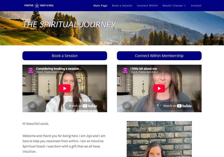 Positive Body and Soul website designed by Ravalak Web Solutions